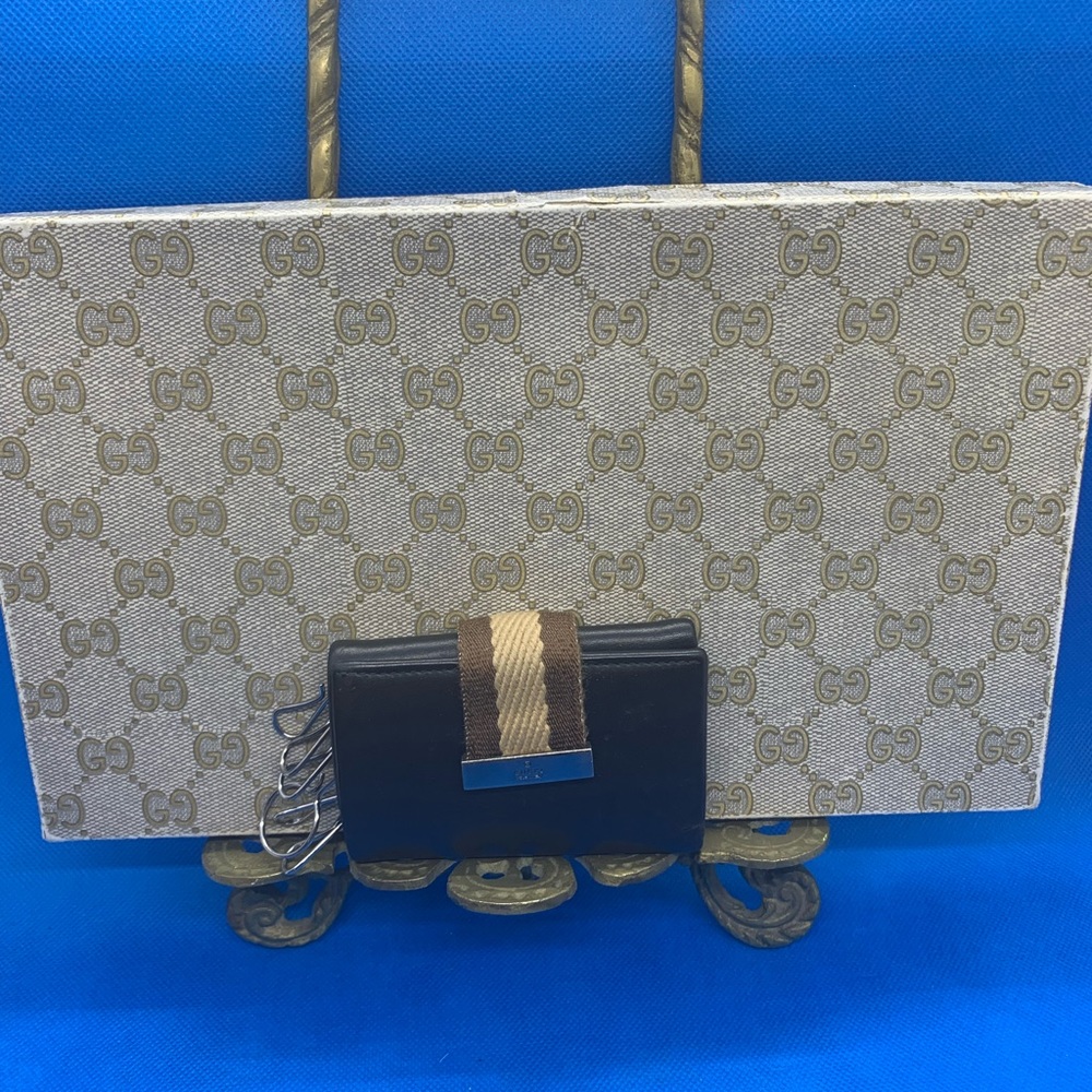 Ultra RareGucci Vintage‎ Beige and Black key holder wallet - Picture 10 of 16